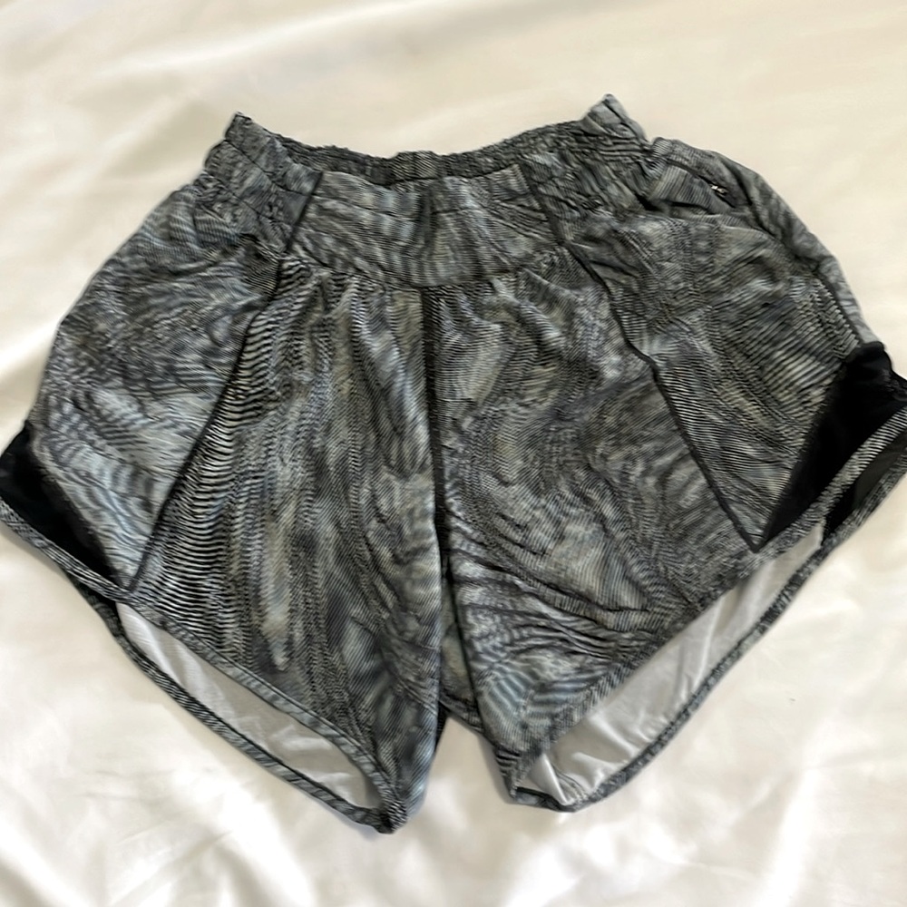Lululemon size 2Tall shorts in blue/green/black pattern  good condition